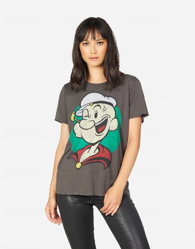 Women's Blouse with Collarless DesignWolf Vintage Popeye