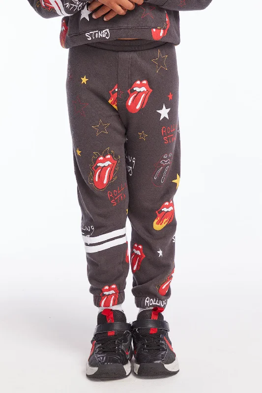 Women's Blouse with Mandarin CollarRolling Stones Tongue Logo Stars Boys Lounge Pant