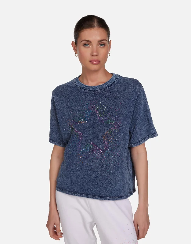 Women's Blouse with Straight HemRue Neon Stud Starburst