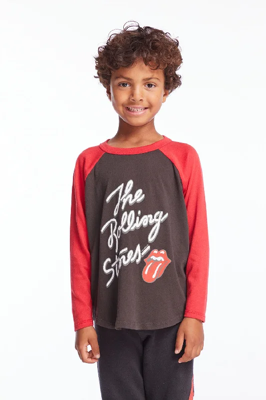 Women's Blouse with Wide CollarRolling Stones Script Logo Boys Long Sleeve