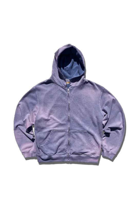 Women's HoodiesExclusive Cross Country Zip Hoodie - Distressed Lavender Haze