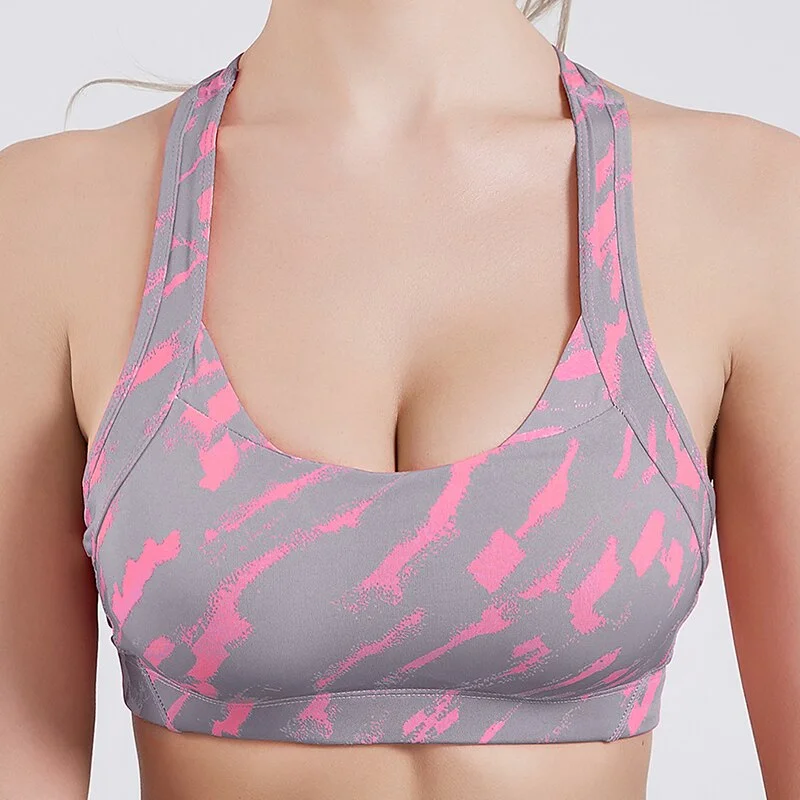 plus-size wireless bra812 Breathable and Quick-drying Sports Bra Cross Back for Women Clothes Gym Fitness Shockproof Push Up Seamless Top