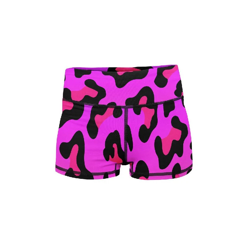 Women's Sporty ShortsNeon Leopard Yoga Shorts