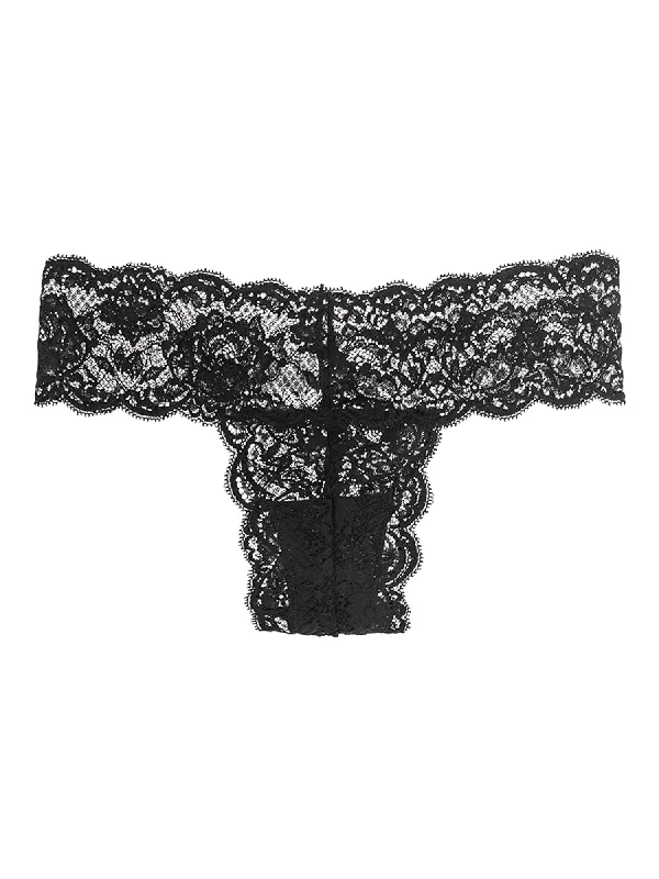 moisture-wicking silk panties for hot and humid weatherAlexis Embroidered Lace Thong Panty (2 Colors)