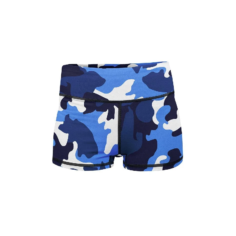 Women's Animal Print ShortsBlue Camo Yoga Shorts