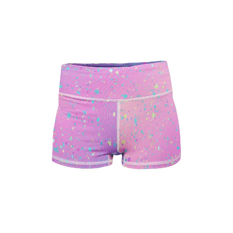 Women's Street Style ShortsRainbow Paint Yoga Shorts