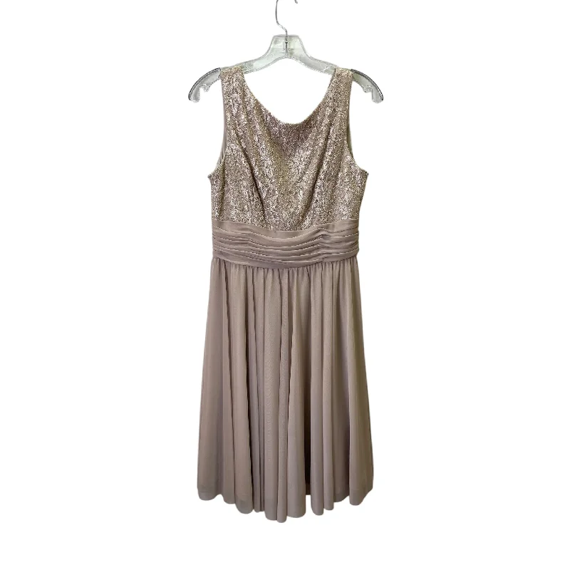 Women's Boat-Neck DressesDress Party Short By JH Evenings In Gold, Size:M