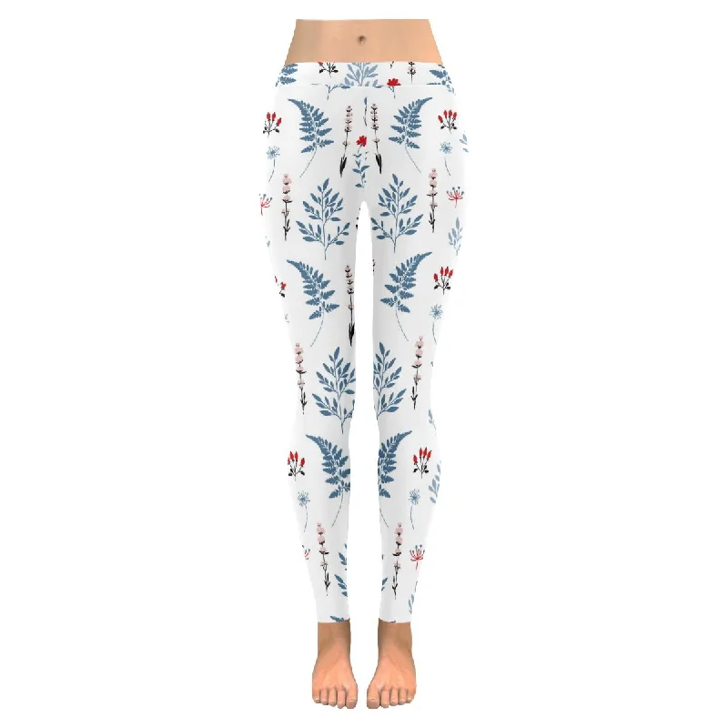 Graphic pattern with flowers print Low Rise Ladies yoga running Leggings