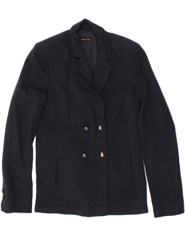 Women's Button-Up CoatsMASSIMO DUTTI Womens Double Breasted Blazer Jacket EU 40 Medium Navy Blue