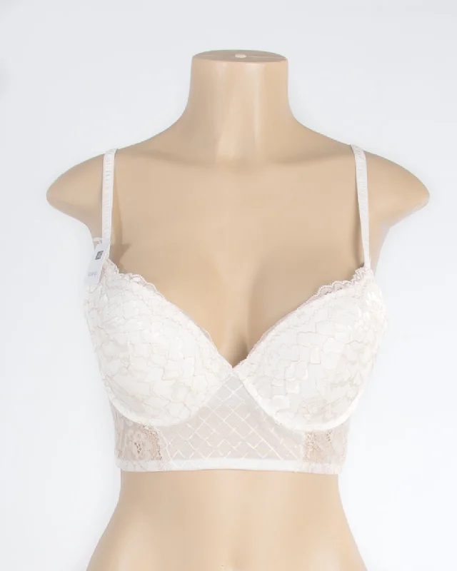 seamless bra with mesh lining for breathabilityFlirty Flush Push Up Longline