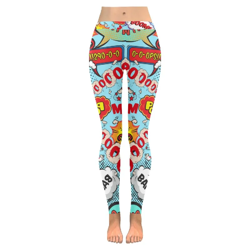 Zenzzle comic speech bubbles print Low Rise Ladies graphic yoga Leggings