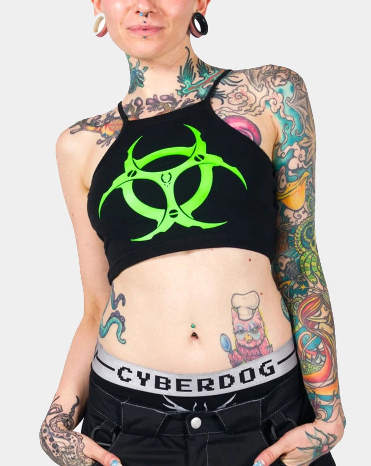 Women's Blouse with Low CollarTANK CROP TOP HAZARD