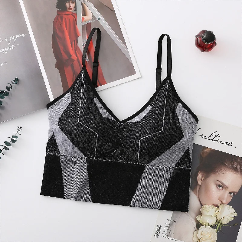 padded bra for small bustsWomen Yoga Sports Bra Seamless Tube Top Gym Fitness Push Up Bra Outdoor Running Shockproof Bralette Female Crop Top