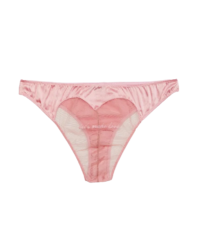 moisture-wicking mesh panties with a breathable modal lining for intense workoutsLet's Make Love Cheeky, Pink Lady