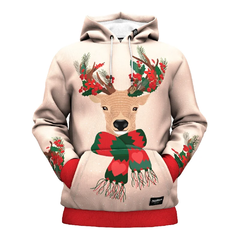 Women's Hooded Sweatshirts with Kangaroo PocketsFresh Xmas Hoodie