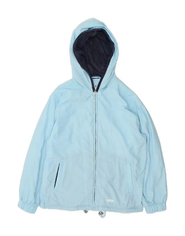 Women's Windbreaker CoatsCHAMPION Womens Hooded Rain Jacket UK 14 Medium Blue