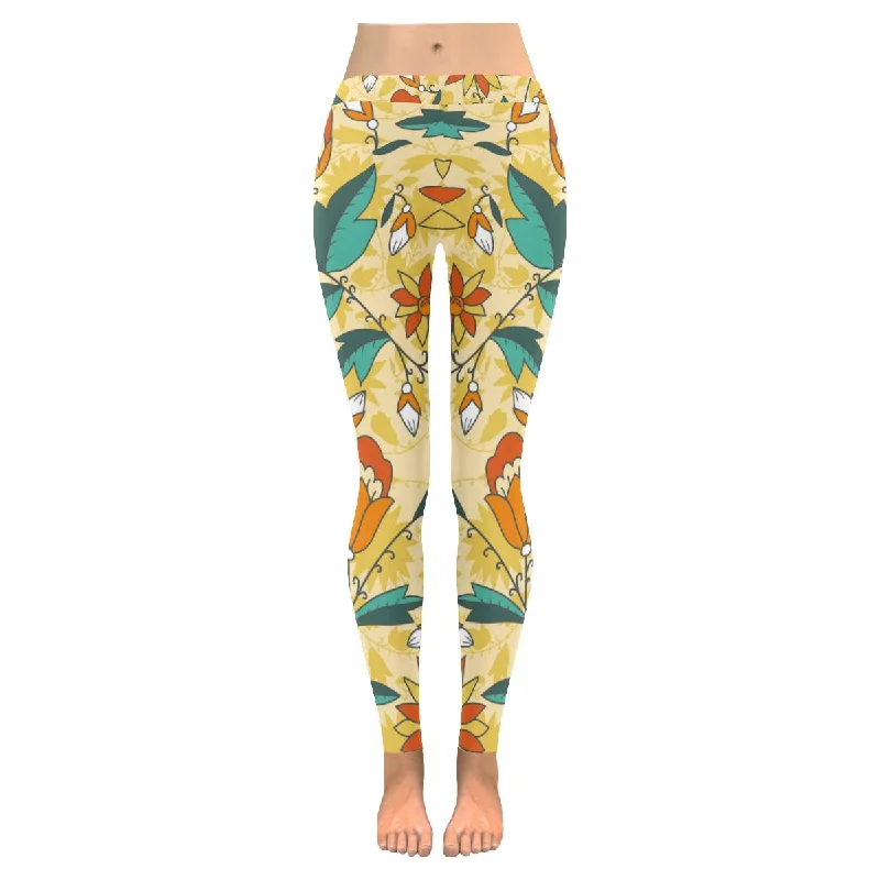 Zenzzle Starstexture with flowers graphic ladies Yoga Legging for women