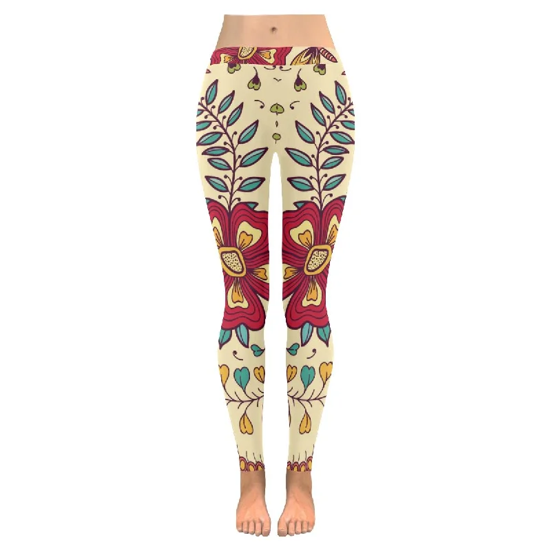 Zenzzle flowers and butterflies print Ladies yoga running Leggings