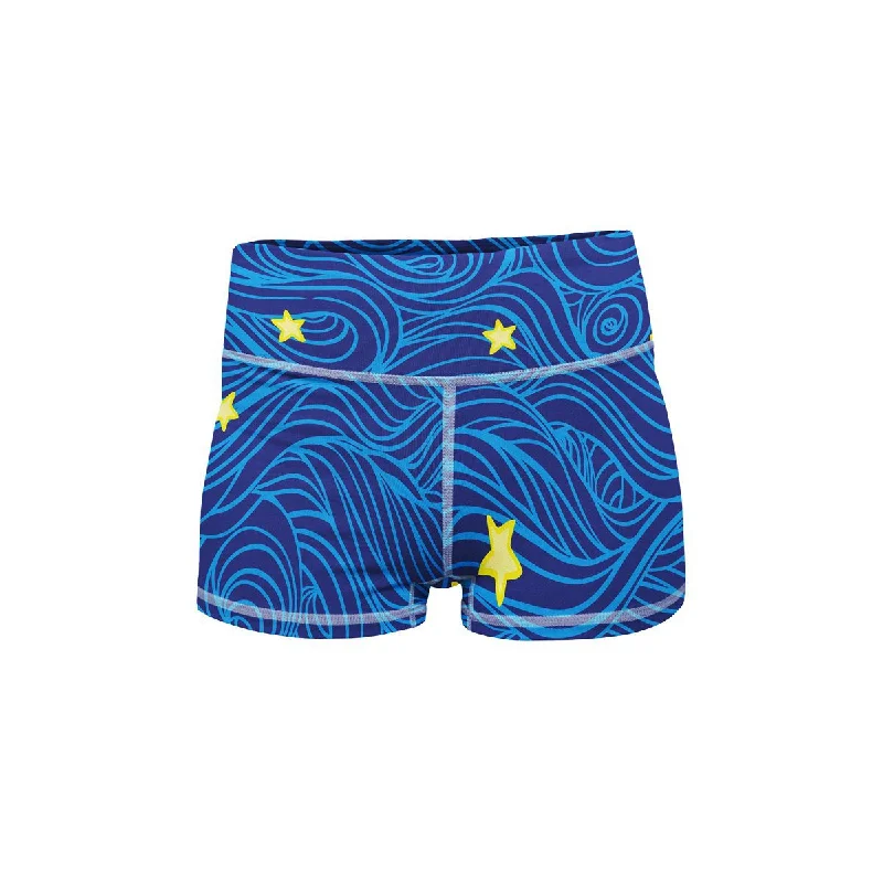 Women's Floral ShortsOcean Stars Yoga Shorts