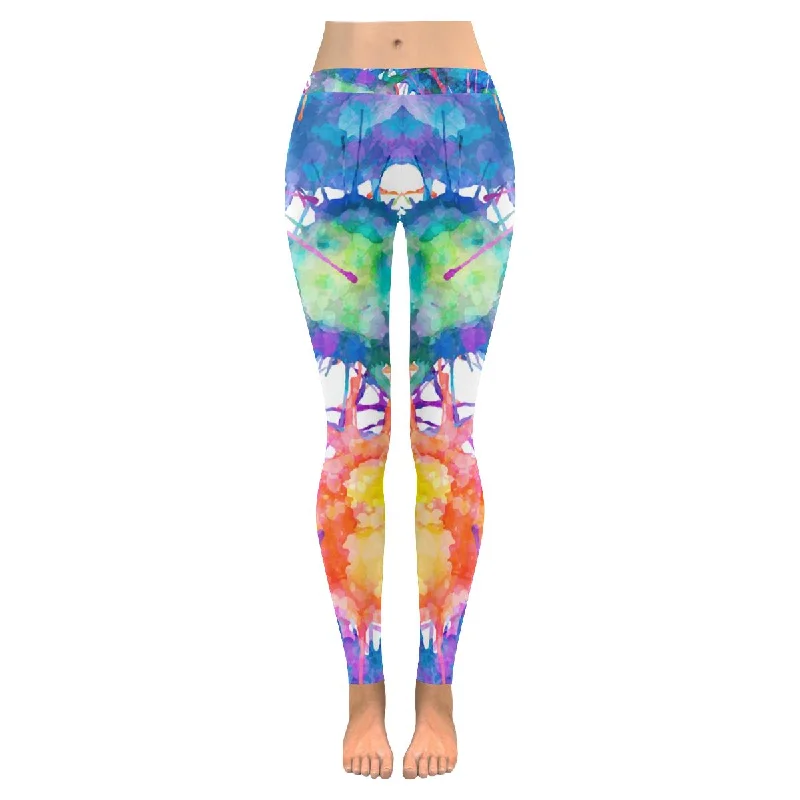 Graphic Abstract pattern print Low Rise Ladies yoga running Leggings for women