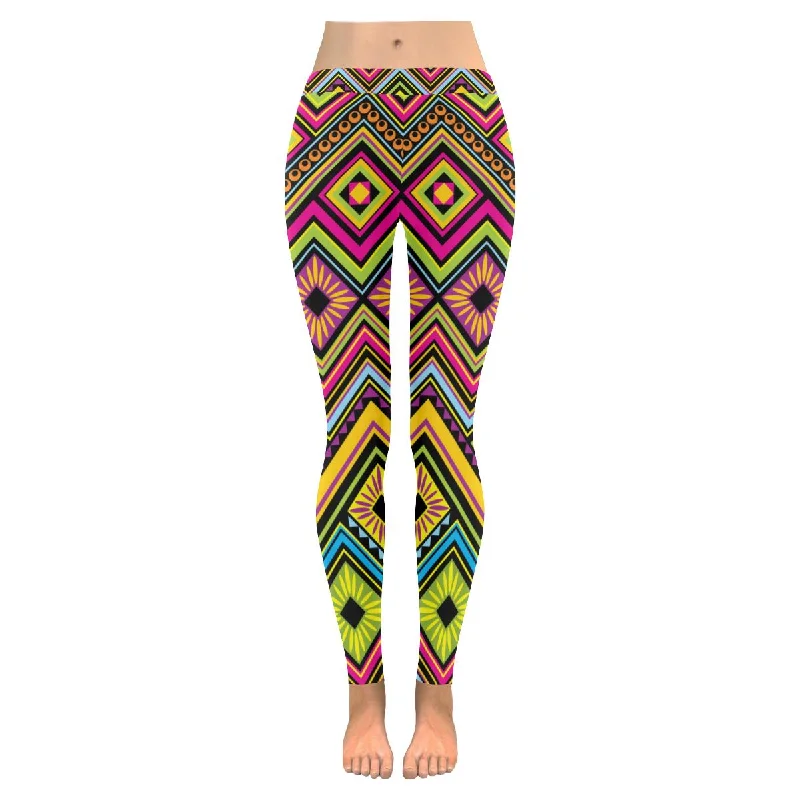 Zenzzle graphic Mexican zigzag Low Rise Ladies yoga Leggings for women