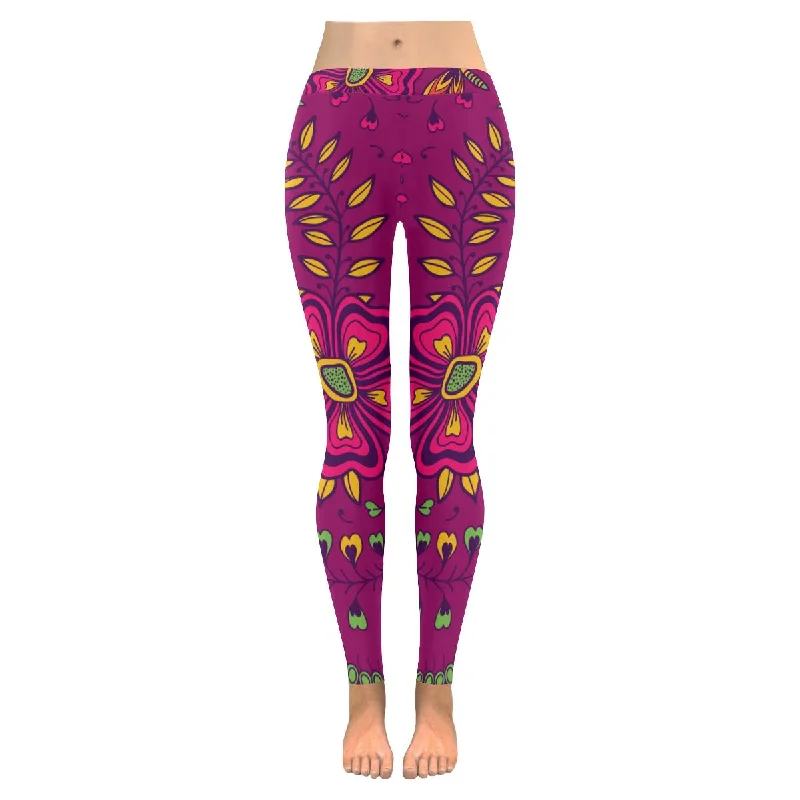 Zenzzle flowers and butterflies print Women yoga running Leggings