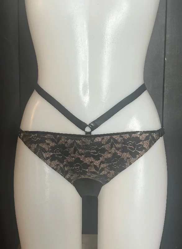 women's pajamas with a charming, vintage aestheticLatex-lace mini briefs sample