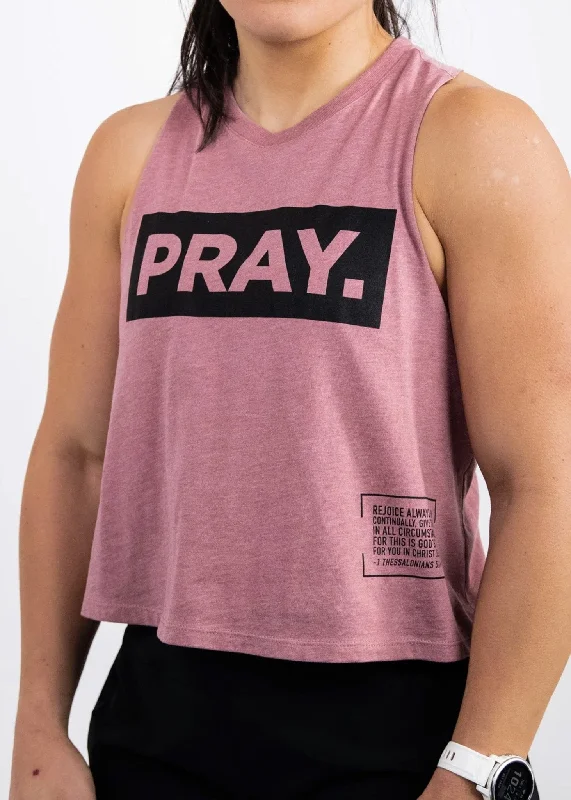 Women's Blouse with V-Shaped HemPRAY. Crop Tank