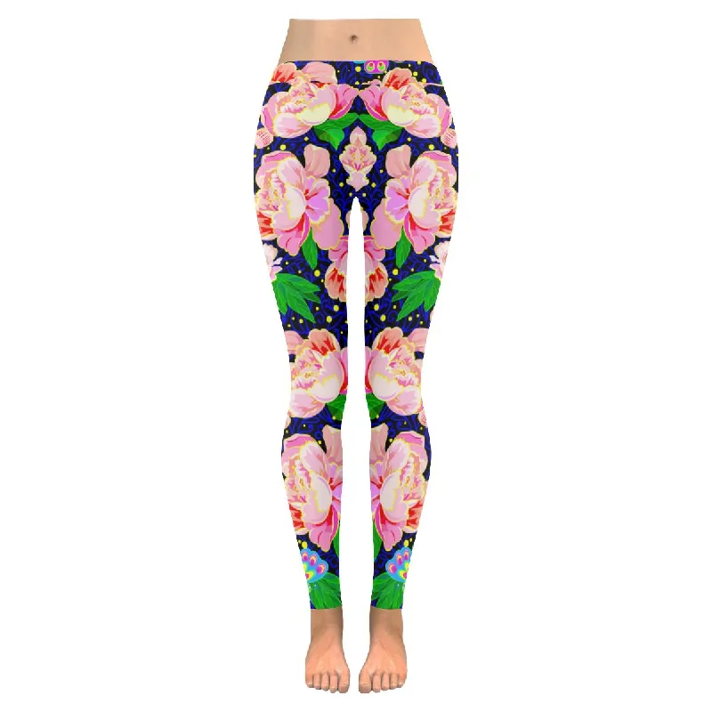 Zenzzle flowers and butterflies print Low Rise yoga Leggings for women