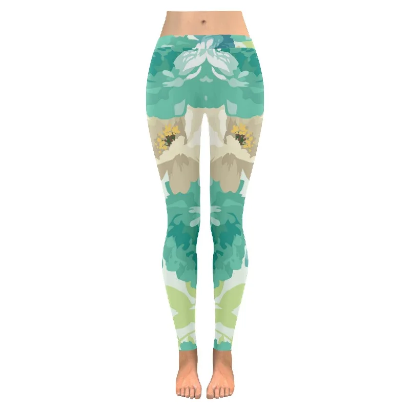 Zenzzle Beautiful floral pattern print graphic low rise womens leggings