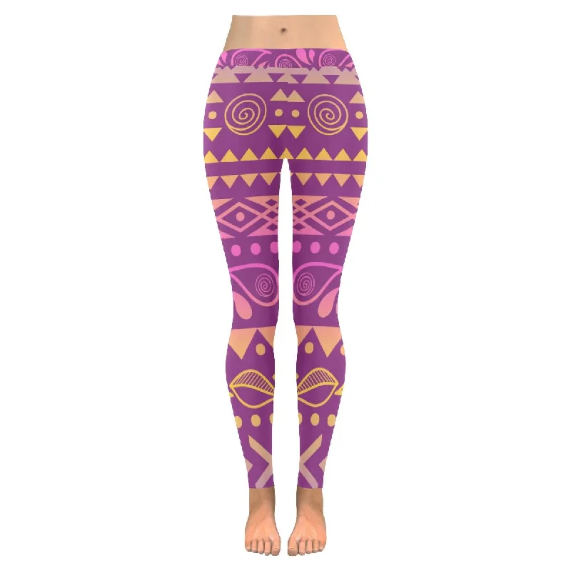 Zenzzle graphic Tribal striped Low Rise Ladies yoga Leggings for women