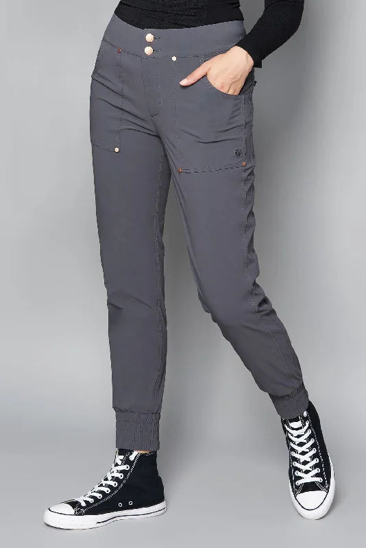 Women's Zip-Up ShortsCasual Stroll Pants - Storm Grey