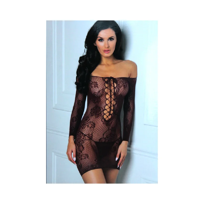 wireless nursing braRene Rofe Tie Breaker Long Sleeve Dress Burgundy 1X