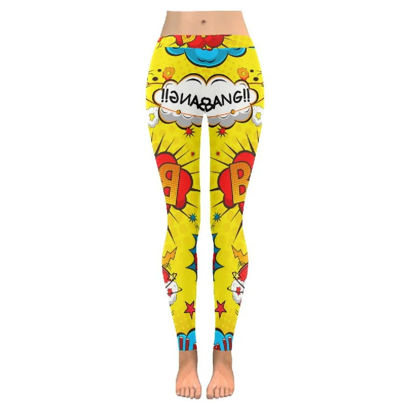 Zenzzle Comic speech bubbles Low Rise Ladies yoga Leggings for women