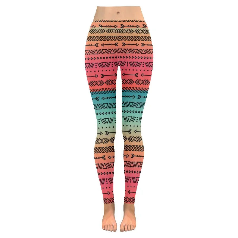 Zenzzle geometric ethnic tribal pattern Women yoga running Leggings