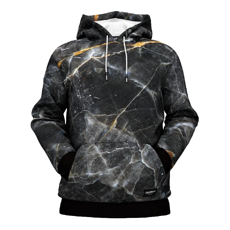 Women's Hooded Sweatshirts with Side PocketsDark Marble Hoodie