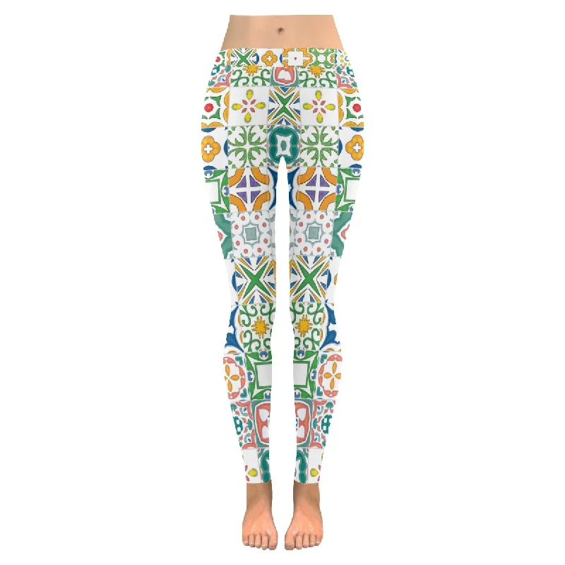 Zenzzle Ethnic elements pattern roses Ladies yoga Leggings for women