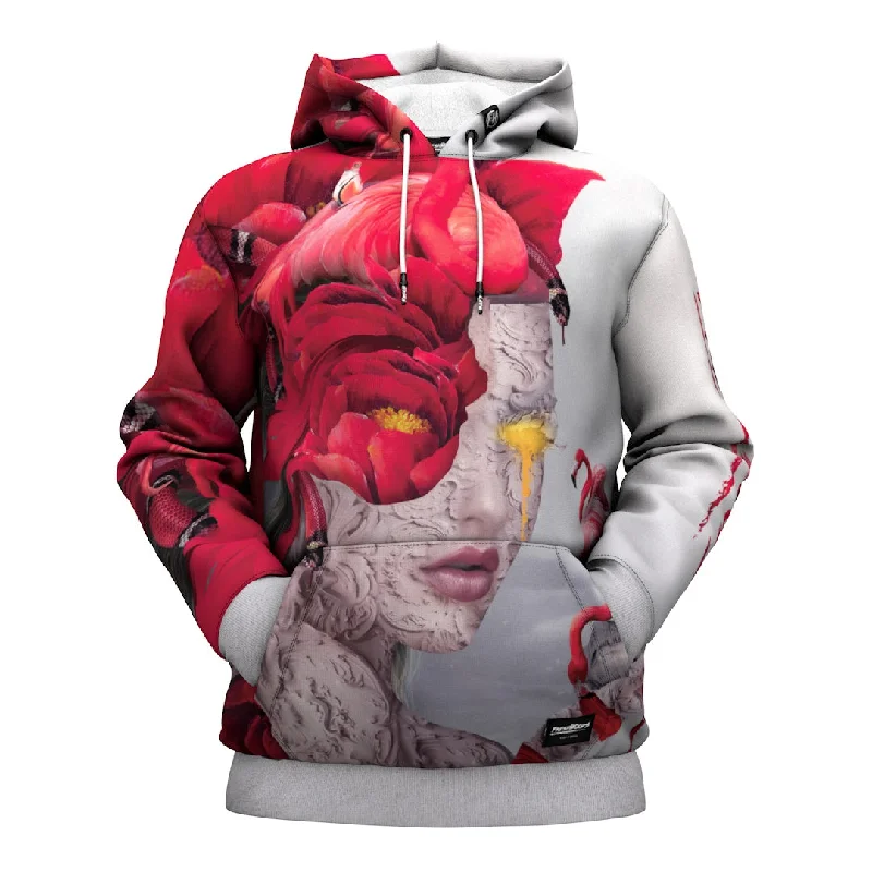 Women's Hooded Sweatshirts with Mid WaistFlamingo Queen Hoodie