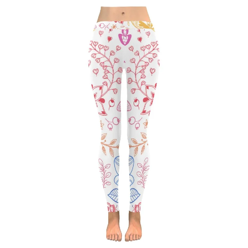 Zenzzle texture with flowers and butterflies print yoga Leggings for women