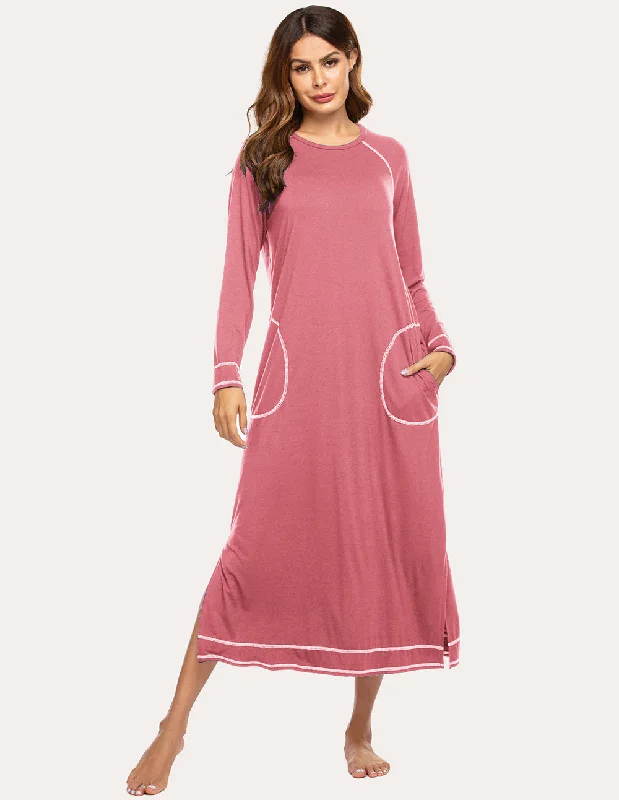 women's pajamas for those who value qualityEkouaer Ultra-Soft Nightdress with Pocket (US Only)