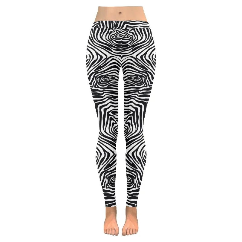 Zenzzle Zebra skin pattern print graphic low rise womens leggings