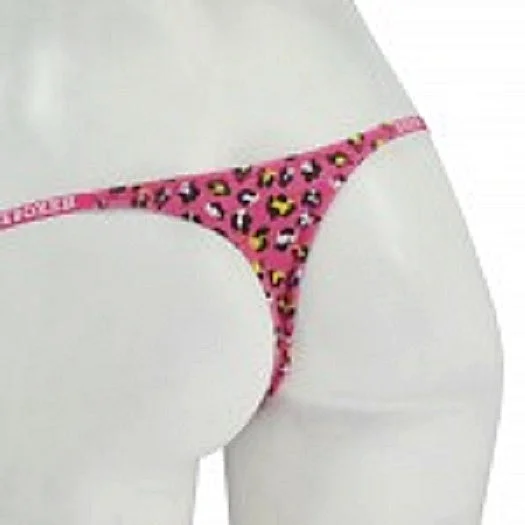 sheer lace bikini panties for a seductive lookJoe Boxer 3pack Thongs - Pink Leopard