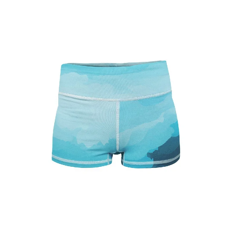 Women's Moisture-Wicking ShortsNautical Storm Yoga Shorts