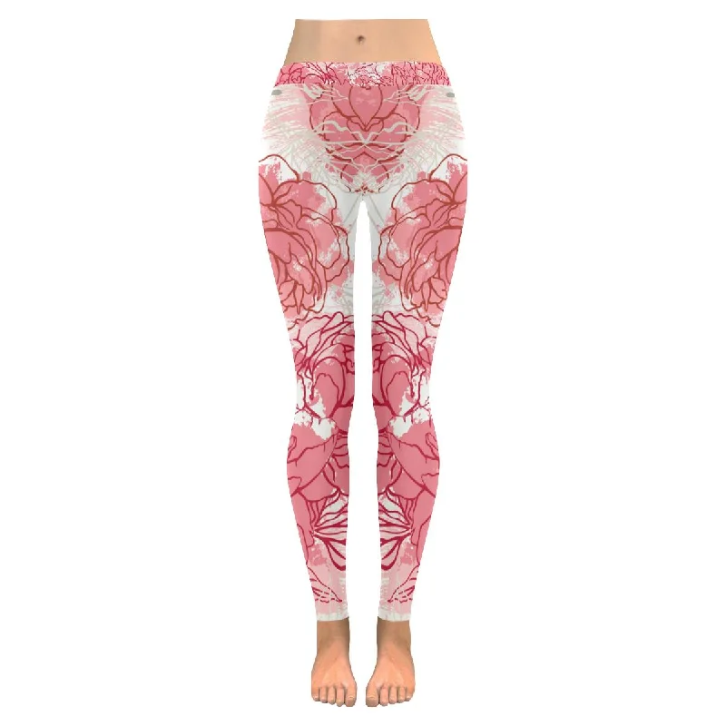 ZenzzleBeautiful peony print graphic women yoga running Leggings