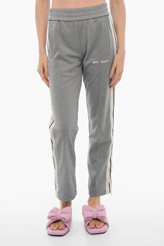 Women's JeggingsPalm Angels High-Waisted Joggers with Ankle Zip