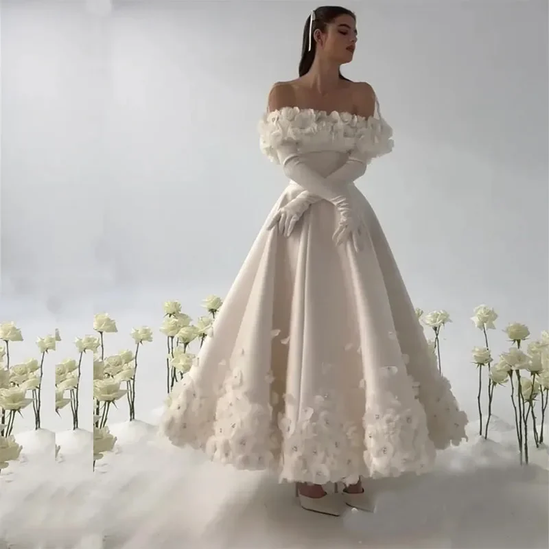 Women's Shirt Collar DressesFashion Flower Prom Dresses with Cape Sweetheart Ruffles Ankle-Length Formal Evening Gown A-Line Wedding Party Dress (No Gloves)