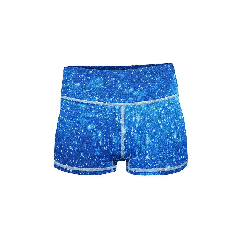 Women's Fitted ShortsIce Blue Yoga Shorts