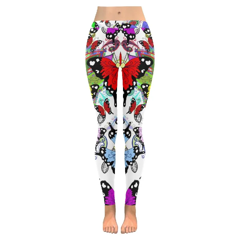 Zenzzle coloful butterfly Graphic Low Rise yoga Leggings for women