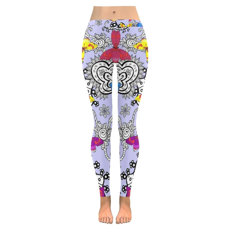 Zenzzle Beautiful butterflies Graphic Low Rise yoga Leggings for women