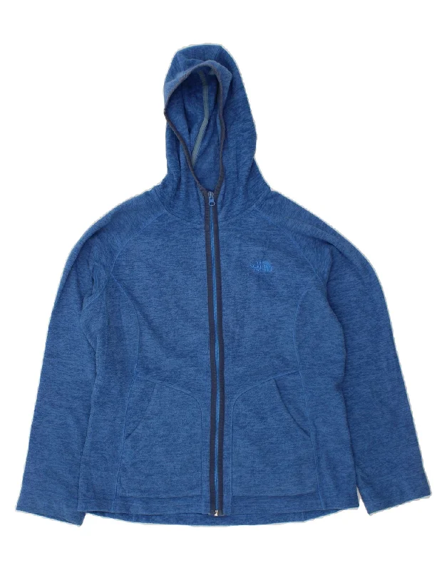 Women's Coats with BeltTHE NORTH FACE Womens Hooded Fleece Jacket UK 16 Large Blue Flecked